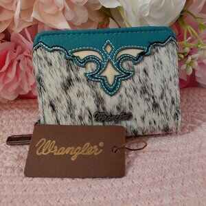Wrangler Cowhide Wallet Small Credit Card Holder Slim Thin Money Organizer